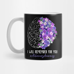 I Will Remember For You Brain Alzheimer's Awareness Women Mug